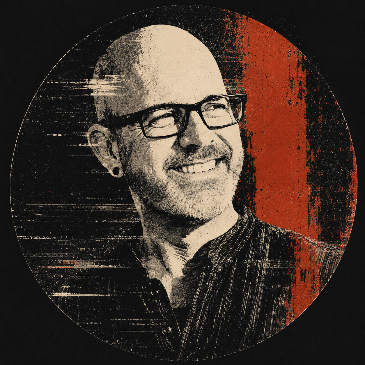 Stylized portrait of Leonard Cray